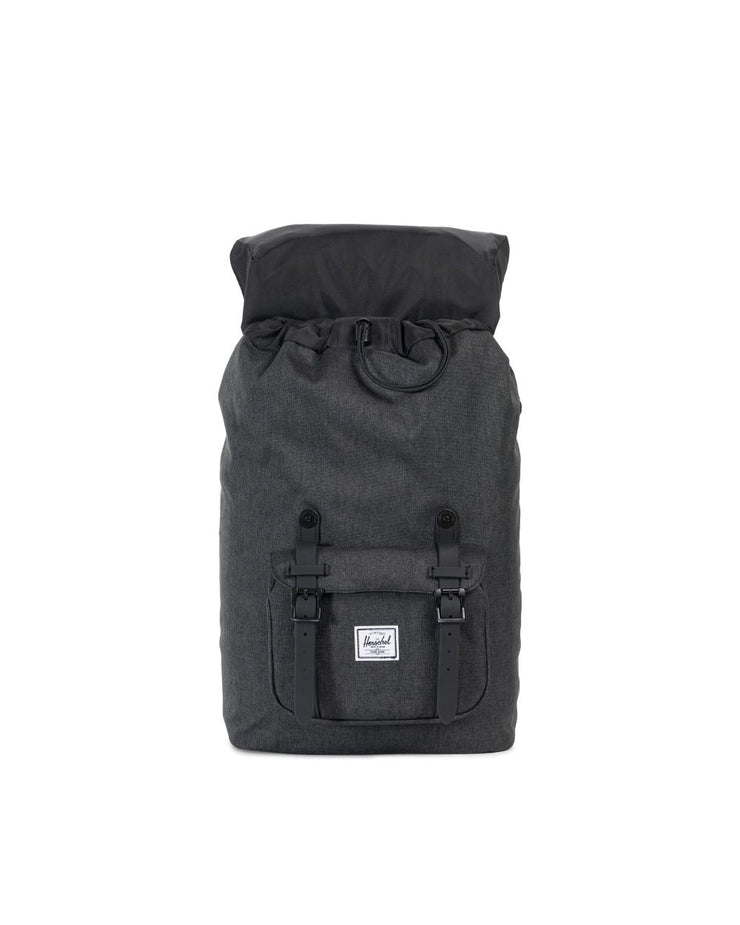 Sac herschel little america black crosshatch OUVERT