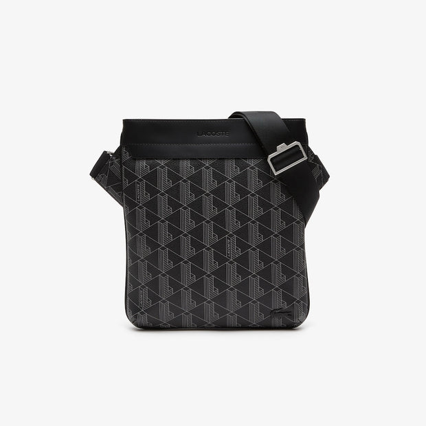 Sacoche LACOSTE Monogramme Noir Gris