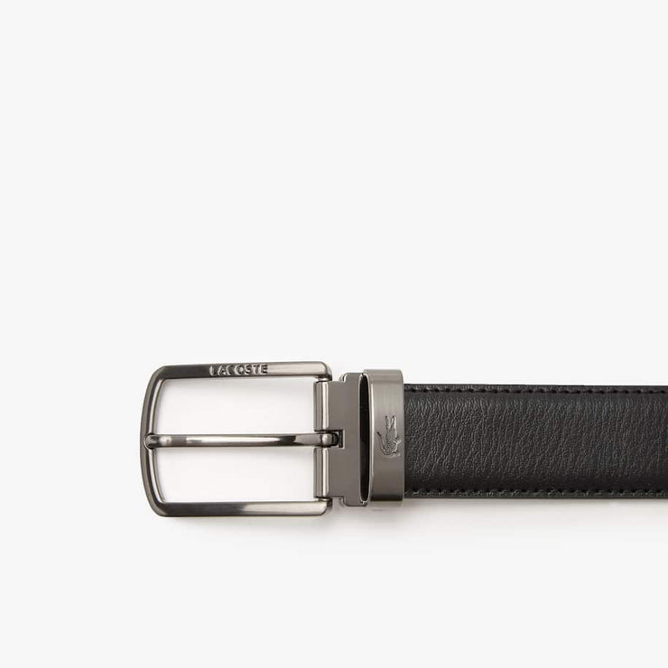 Coffret Ceinture LACOSTE Noir/Marron cuir