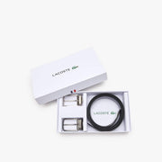 Coffret Ceinture LACOSTE Noir/Marron cuir