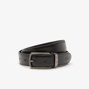 Coffret Ceinture LACOSTE Noir/Marron cuir
