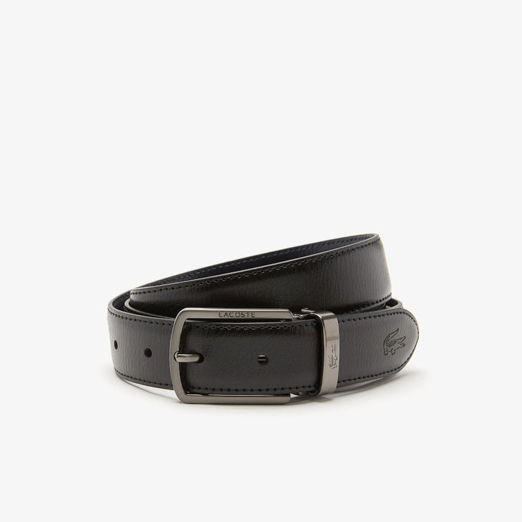 Coffret Ceinture LACOSTE Noir/Marron cuir