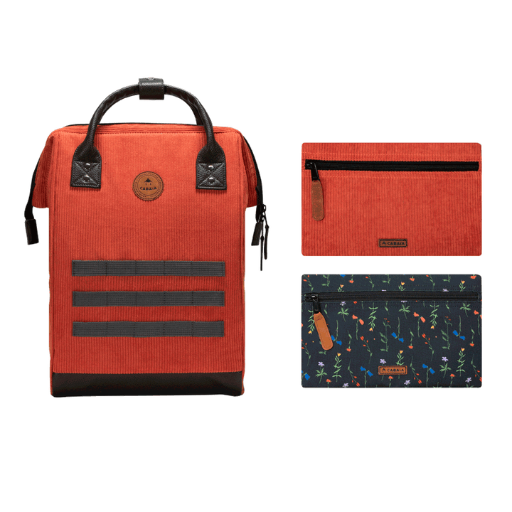Sac à dos Cabaia BRUGES-MEDIUM Velours brique