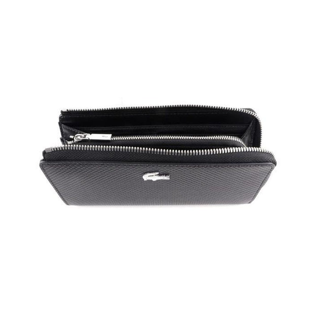 Portefeuille Lacoste Slim Zip Wallet Noir