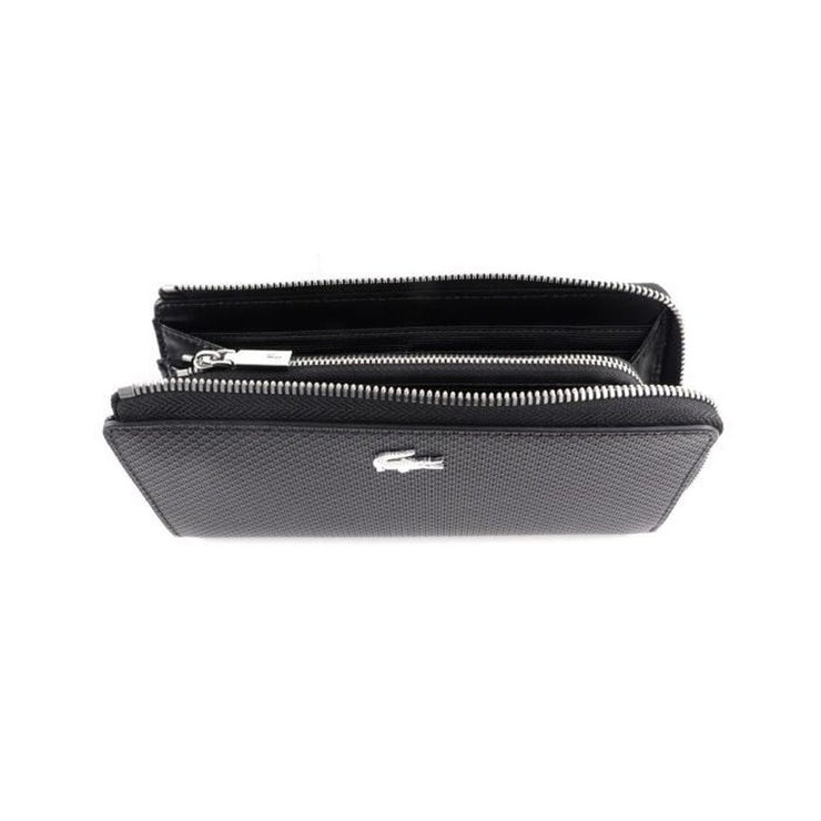 Portefeuille Lacoste Slim Zip Wallet Noir