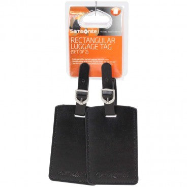2 étiquettes adresse Noir Samsonite face