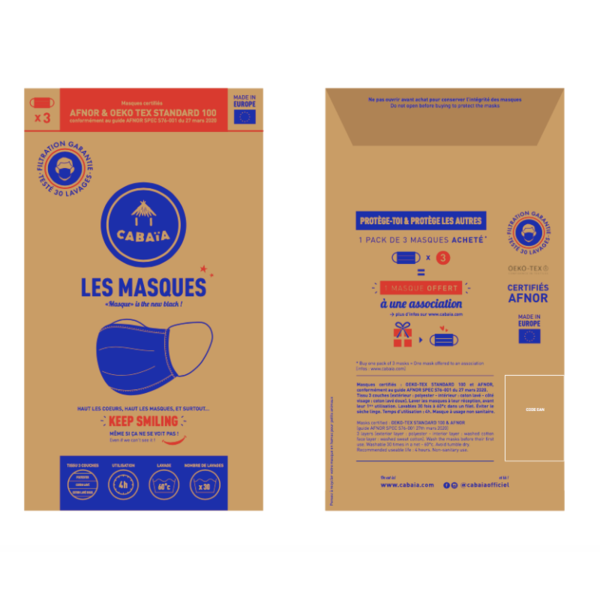 Lot 3 Masques Cabaia Jungle Night