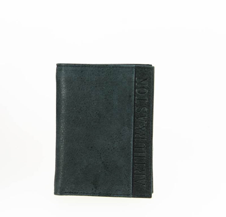 Porte-cartes Arthur et Aston cuir de vachette Noir FACE