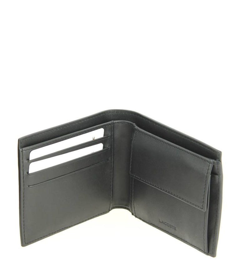 Portefeuille homme LACOSTE FG Noir ouvert