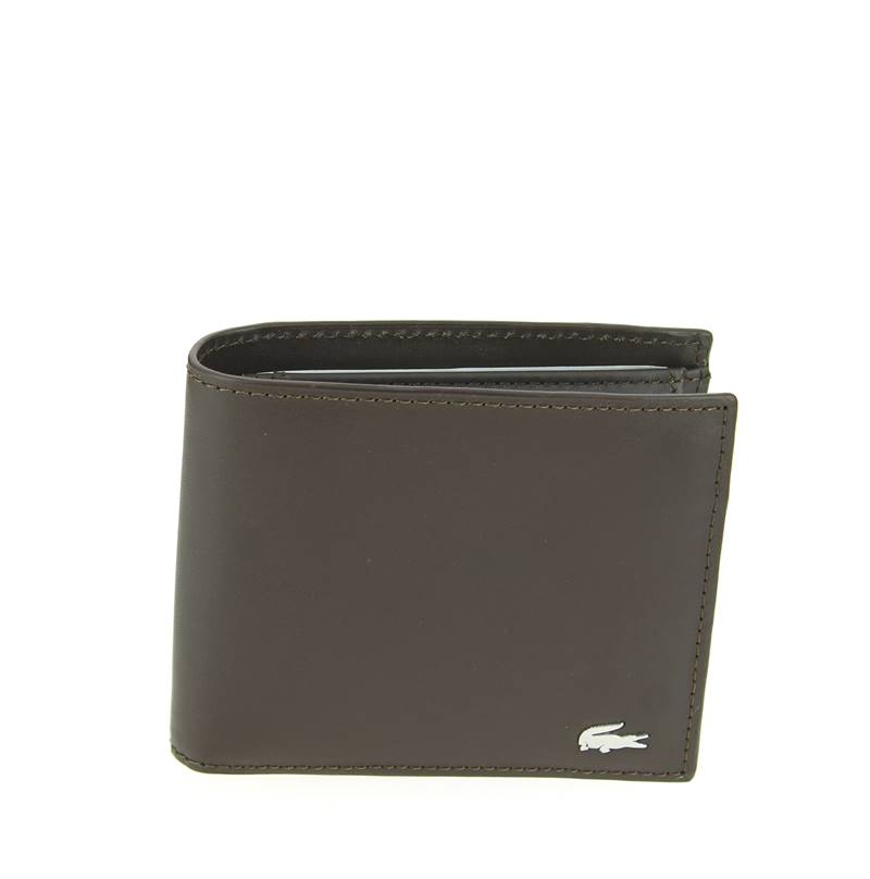 Portefeuille cuir Lacoste NH1112FG-028-DARK-BROWN – Forum Des Sacs