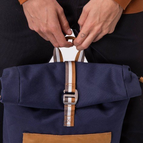 Faguo Sac à dos en coton recyclé camel
