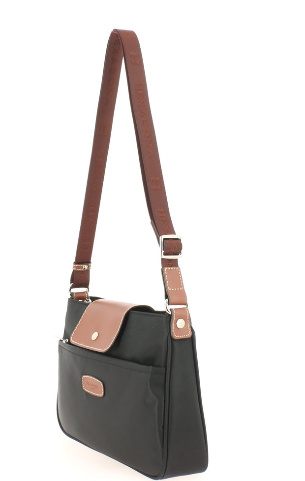 sac bandoulière Hexagona 173506-0100-NOIRMARRON