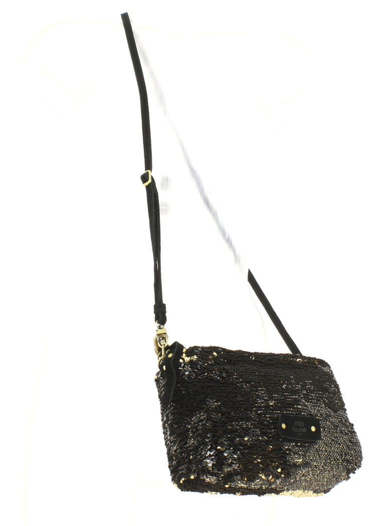 Sac bandoulière Mila Louise noir doré