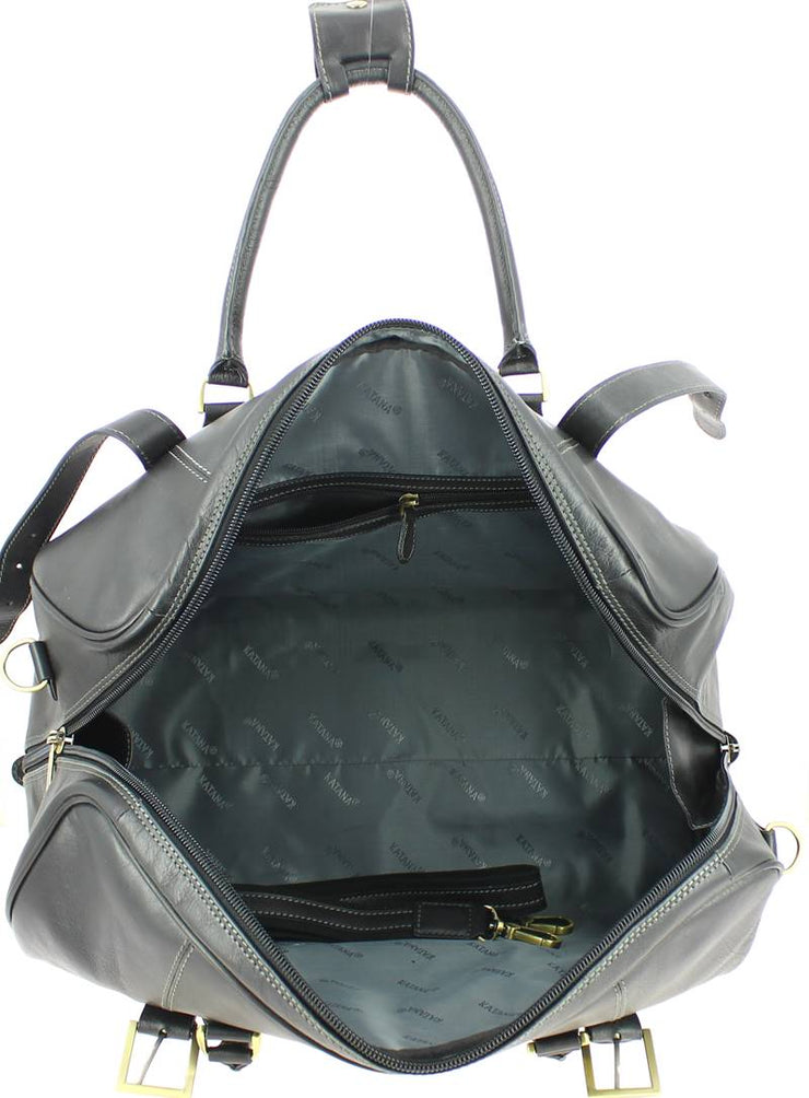 Sac de voyage en cuir Katana 33155-01 intérieur