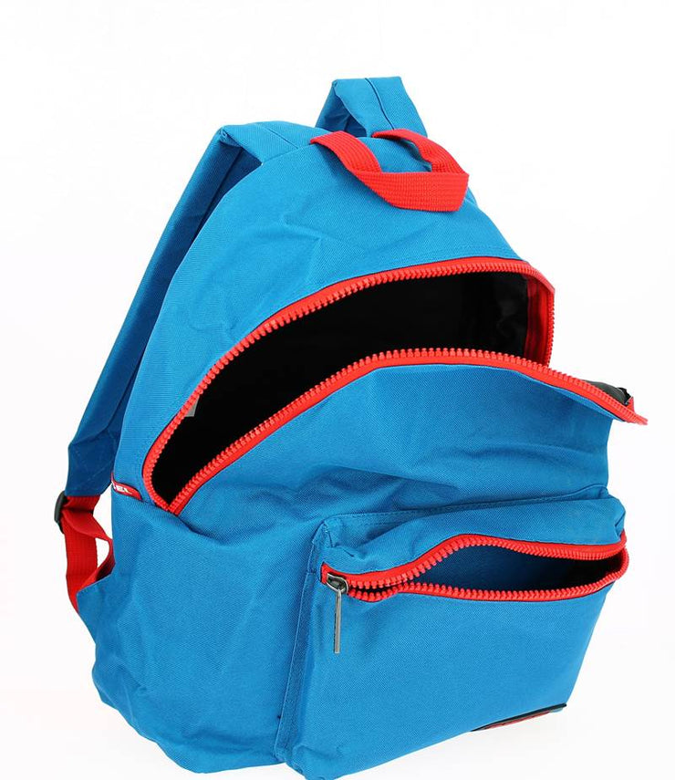 Sac à dos Diesel Rouge et Turquoise ouvert