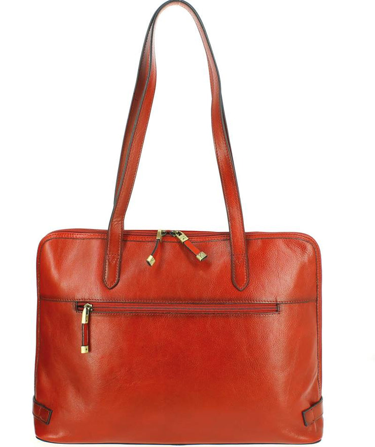 Sac épaule femme cuir KATANA Rouge dos