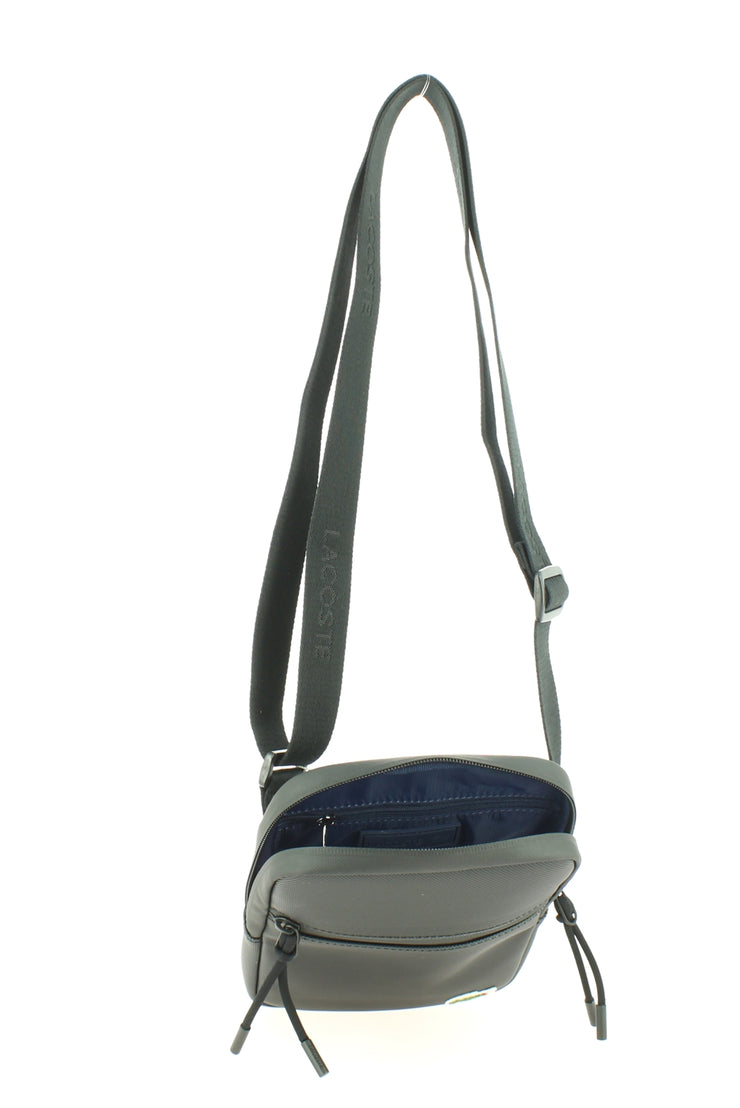 Sacoche LACOSTE S Flat Crossover Bag Black ouvert