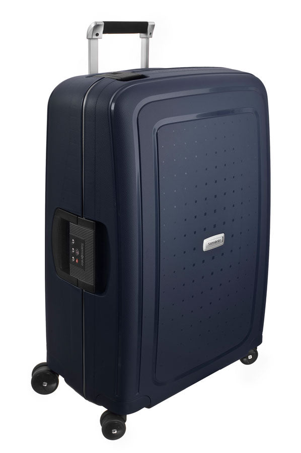 Valise Samsonite S'Cure DLX Spinner 69cm Bleu minuit côté