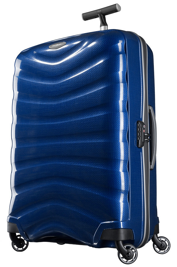 Valise roulette Samsonite Firelite Spinner 75 bleu face