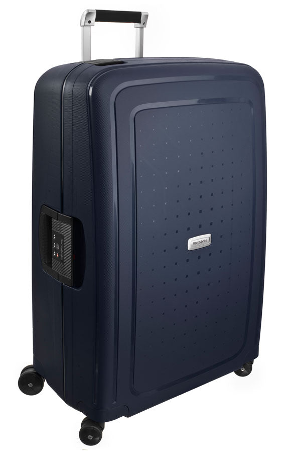 Valise Samsonite S'Cure DLX Spinner 75cm Bleu minuit côté