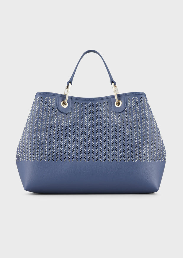 Sac Cabas Emporio Armani MyEA Bag, moyen format, avec motif chevron ajouré