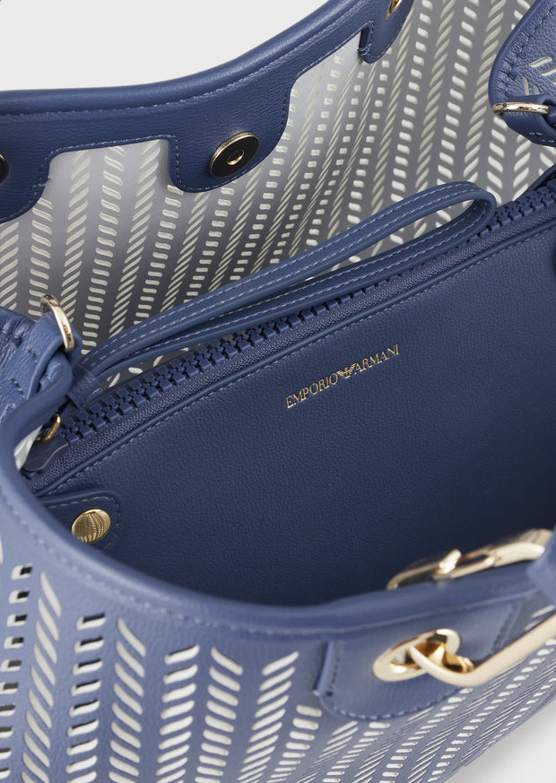 Sac Cabas Emporio Armani MyEA Bag, moyen format, avec motif chevron ajouré