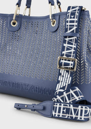 Sac Cabas Emporio Armani MyEA Bag, moyen format, avec motif chevron ajouré