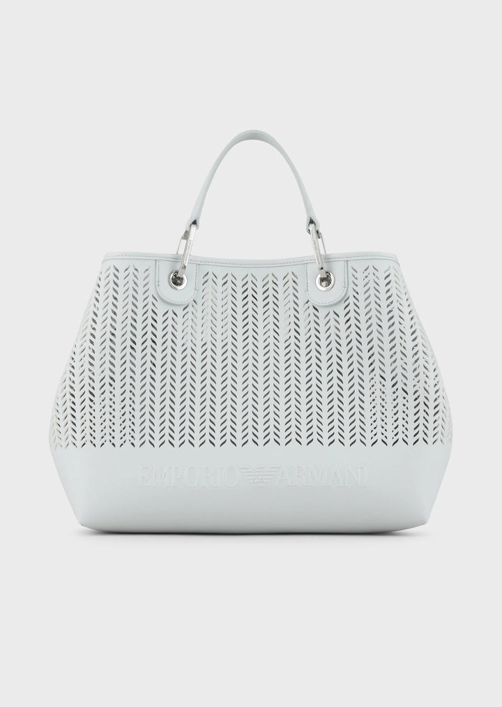 Sac Cabas Emporio Armani MyEA Bag, moyen format, avec motif chevron ajouré