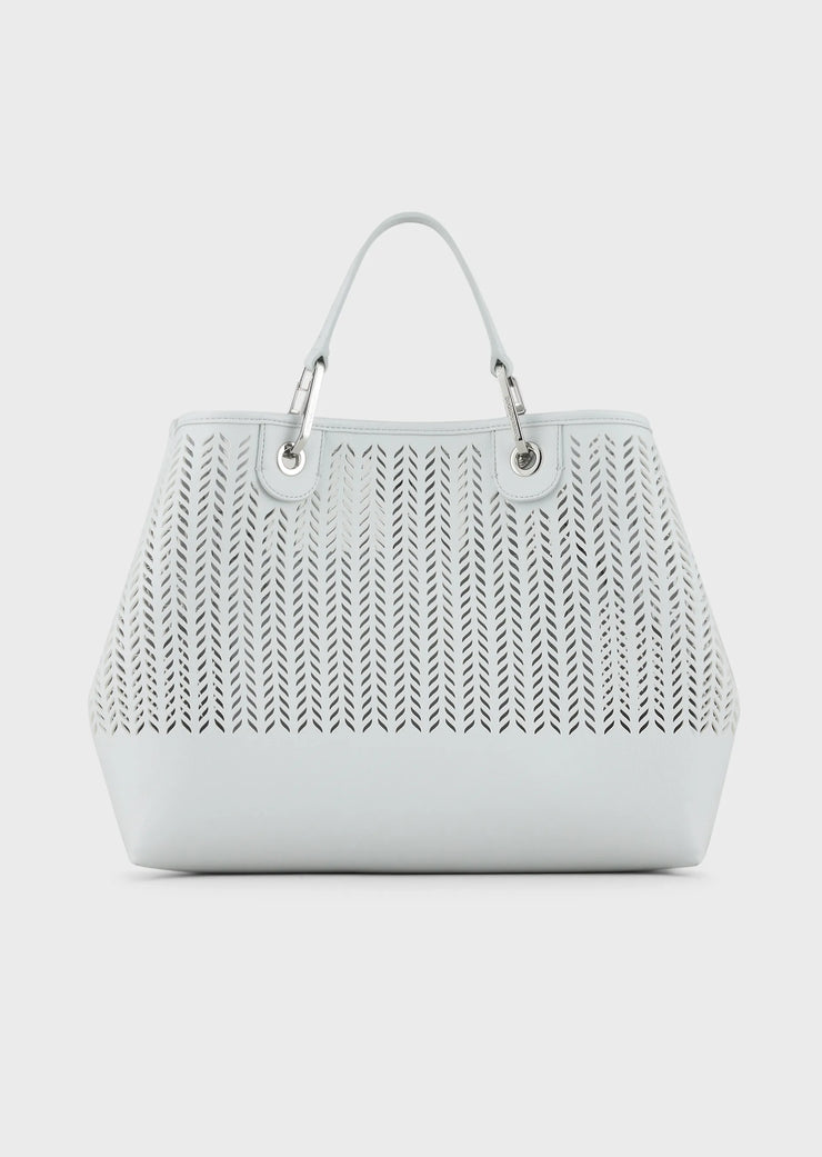 Sac Cabas Emporio Armani MyEA Bag, moyen format, avec motif chevron ajouré