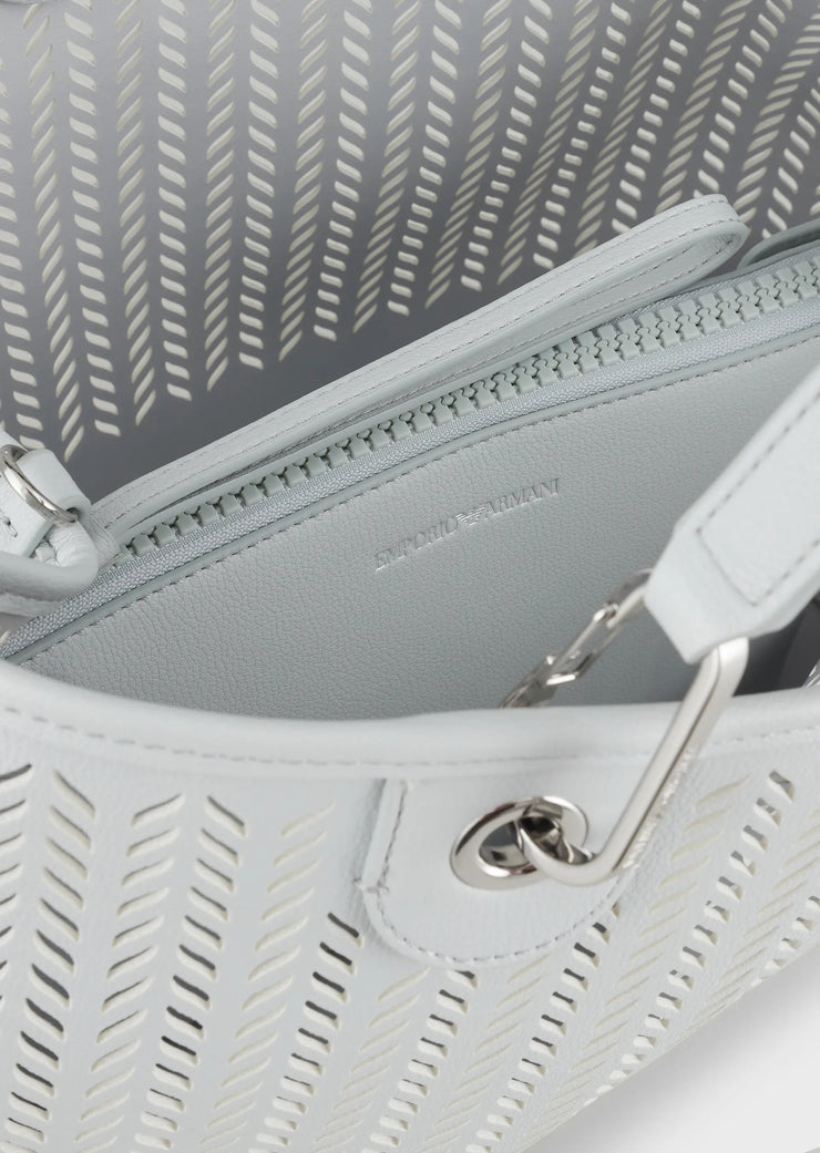 Sac Cabas Emporio Armani MyEA Bag, moyen format, avec motif chevron ajouré