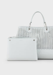 Sac Cabas Emporio Armani MyEA Bag, moyen format, avec motif chevron ajouré