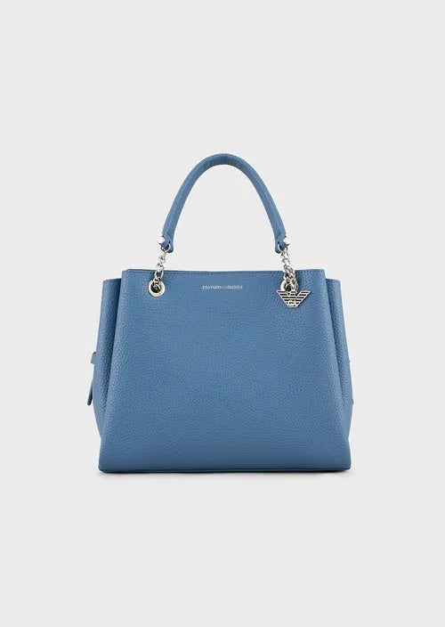 Sac à main Emporio Armani effet liégé avec bijou de sac aigle DENIM/DENIM