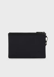 Emporio Armani Pochette en nylon jacquard avec logo signature