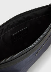 Emporio Armani Pochette en nylon jacquard avec logo signature
