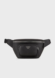 Emporio Armani Sac banane en cuir régénéré plaquette aigle