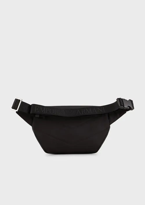 Emporio Armani Sac banane en cuir régénéré plaquette aigle