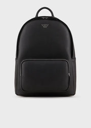 Emporio Armani Sac à dos en cuir régénéré plaquette aigle