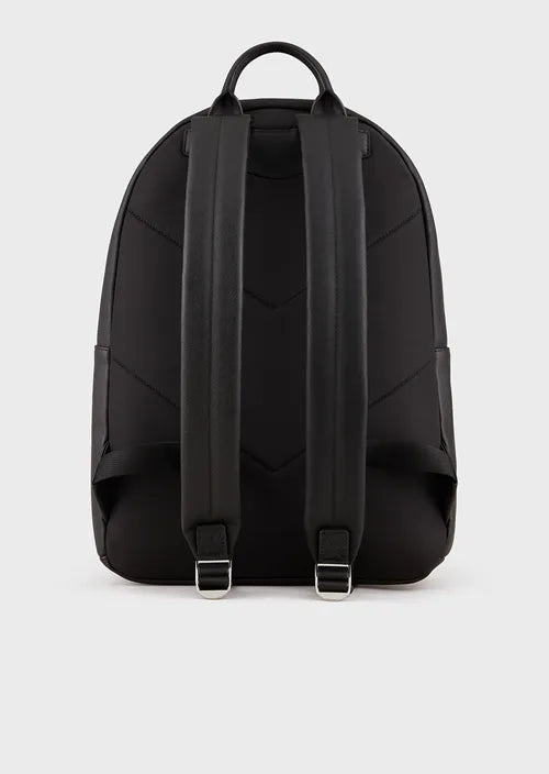 Emporio Armani Sac à dos en cuir régénéré plaquette aigle