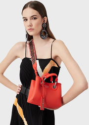 Mini sac cabas Emporio Armani ORANGE/LEATHER