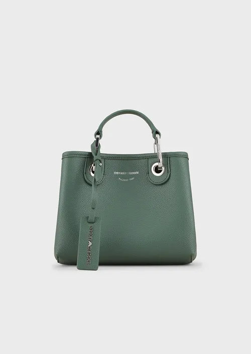 Mini sac cabas Emporio Armani FOREST/LEATHER