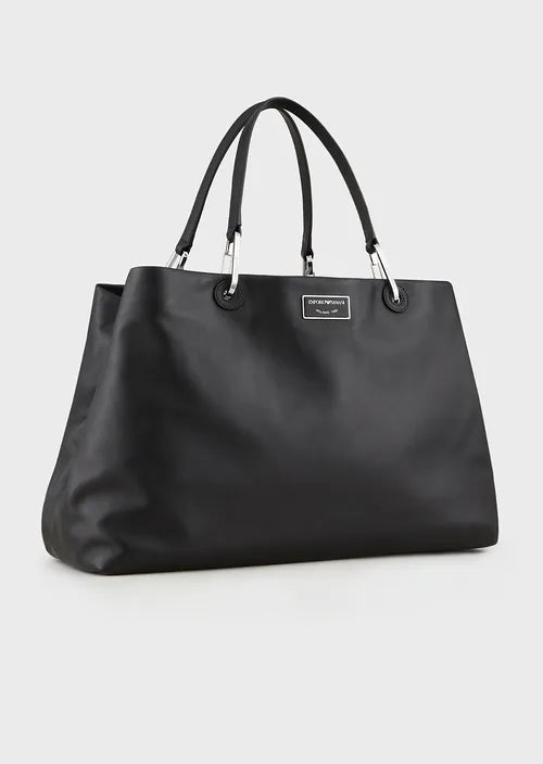 Sac grand cabas Emporio Armani format en cuir écologique